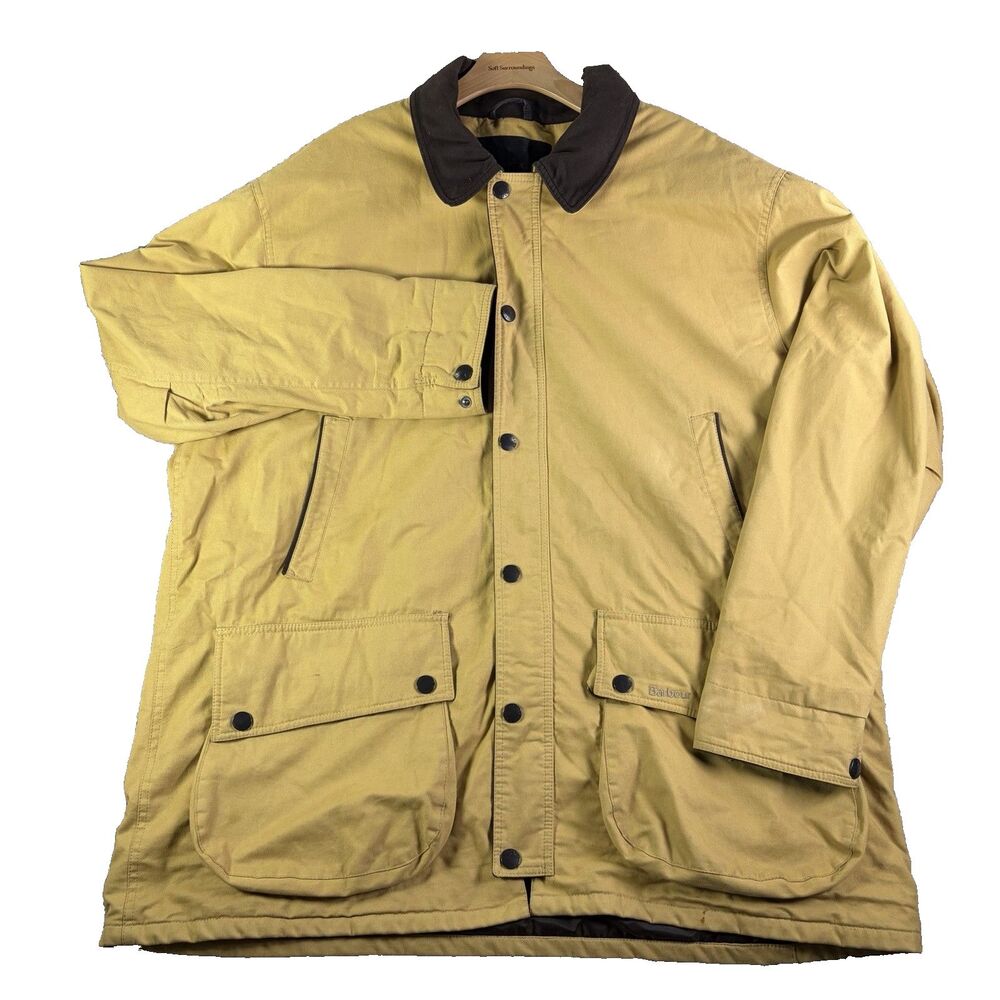 Barbour Breathables Field Jacket Mens XL Lined Plaid Utility Workwear Chore Barn